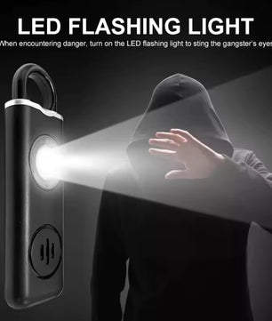 130dB Veiligheidsalarm Sleutelhanger met LED & USB-oplaadfunctie