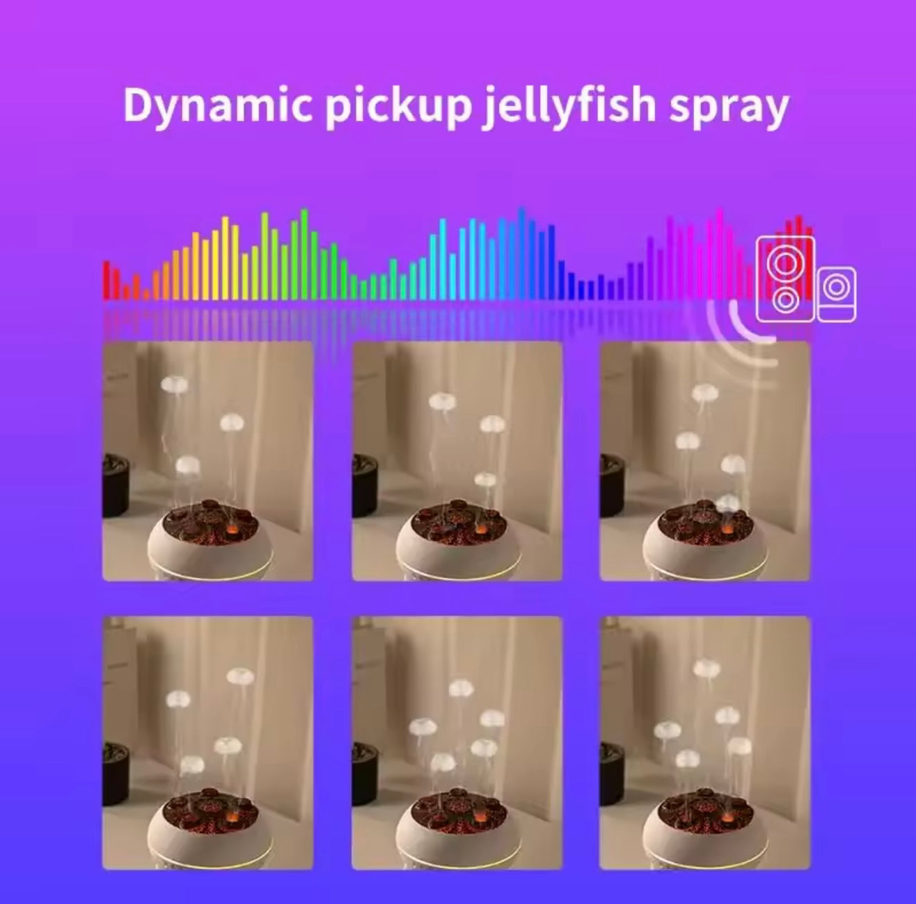 JellyFish Aroma Diffuser – Luchtbevochtiger met LED en Afstandsbediening