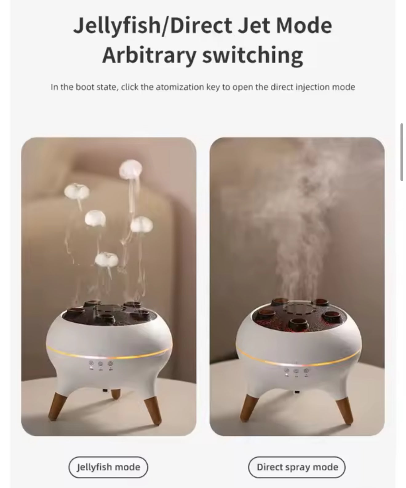 JellyFish Aroma Diffuser – Luchtbevochtiger met LED en Afstandsbediening