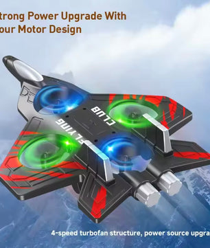 Jet Fighter RC Drone met Afstandsbediening – LED Verlichting & 360° Stunts