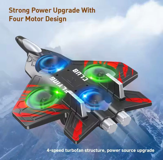 Jet Fighter RC Drone met Afstandsbediening – LED Verlichting & 360° Stunts