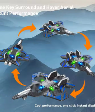 Jet Fighter RC Drone met Afstandsbediening – LED Verlichting & 360° Stunts