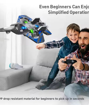 Jet Fighter RC Drone met Afstandsbediening – LED Verlichting & 360° Stunts