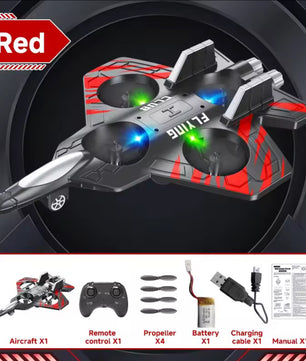 Jet Fighter RC Drone met Afstandsbediening – LED Verlichting & 360° Stunts