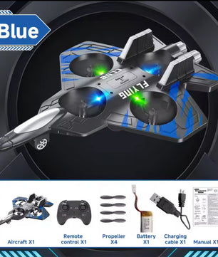 Jet Fighter RC Drone met Afstandsbediening – LED Verlichting & 360° Stunts