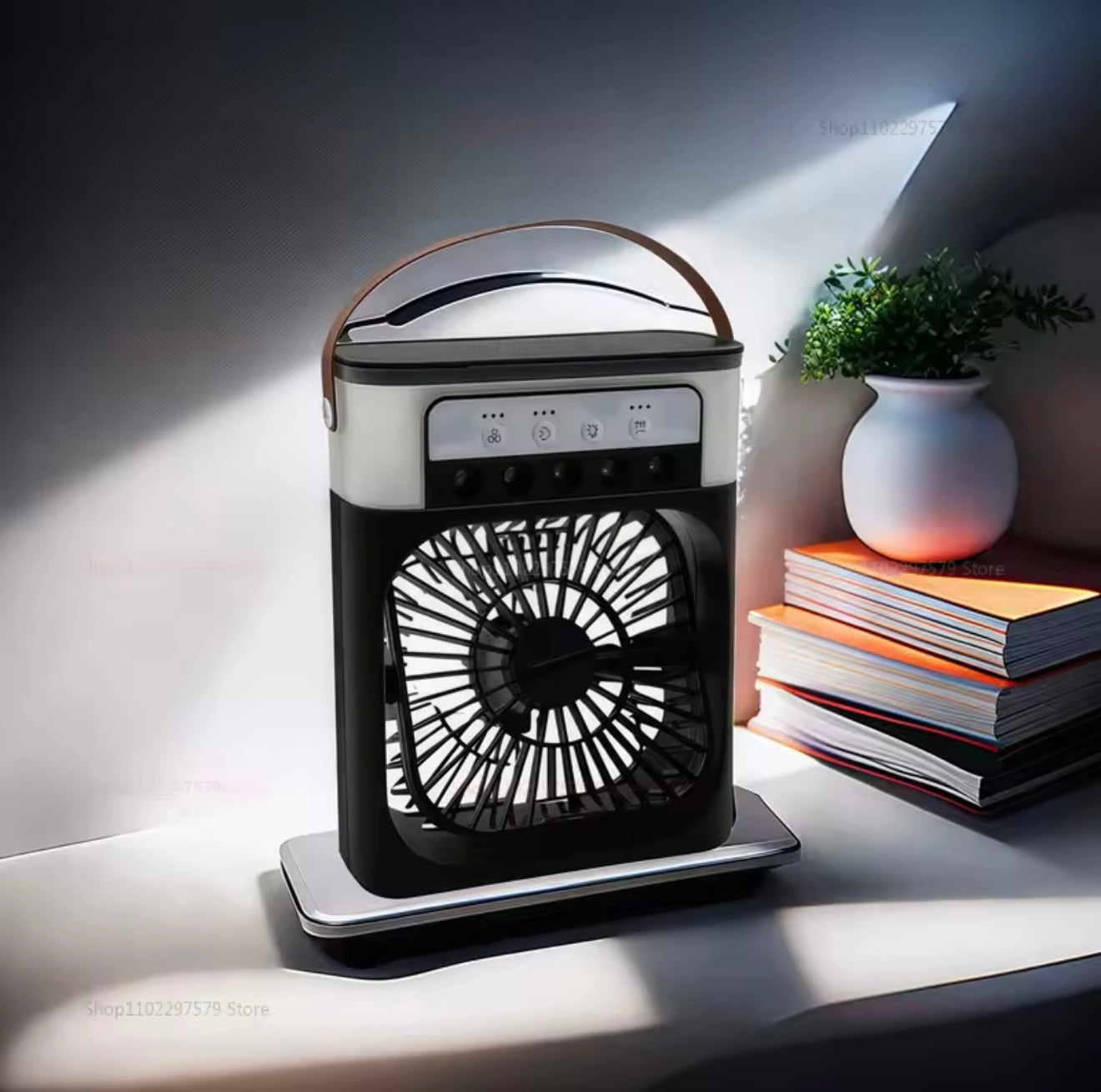 BreezeBox™ – 3-in-1 Mini Aircooler met LED & Luchtbevochtiger