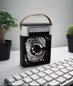 BreezeBox™ – 3-in-1 Mini Aircooler met LED & Luchtbevochtiger