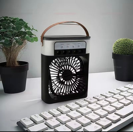 BreezeBox™ – 3-in-1 Mini Aircooler met LED & Luchtbevochtiger