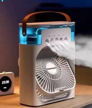BreezeBox™ – 3-in-1 Mini Aircooler met LED & Luchtbevochtiger