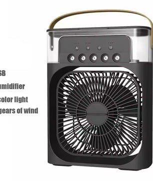 BreezeBox™ – 3-in-1 Mini Aircooler met LED & Luchtbevochtiger