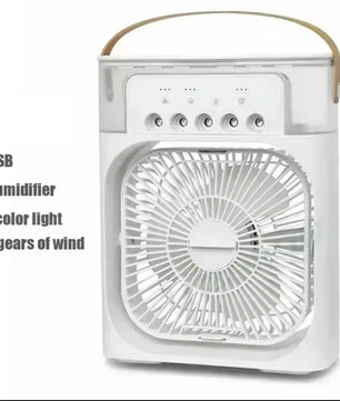 BreezeBox™ – 3-in-1 Mini Aircooler met LED & Luchtbevochtiger