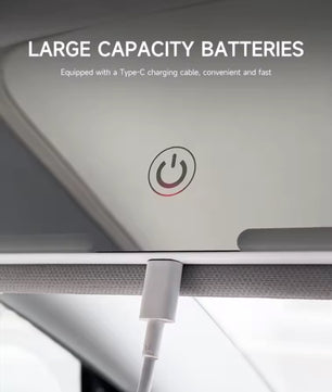 Oplaadbare LED Make-up Spiegel voor Auto | Touchscreen | 3 Lichtstanden