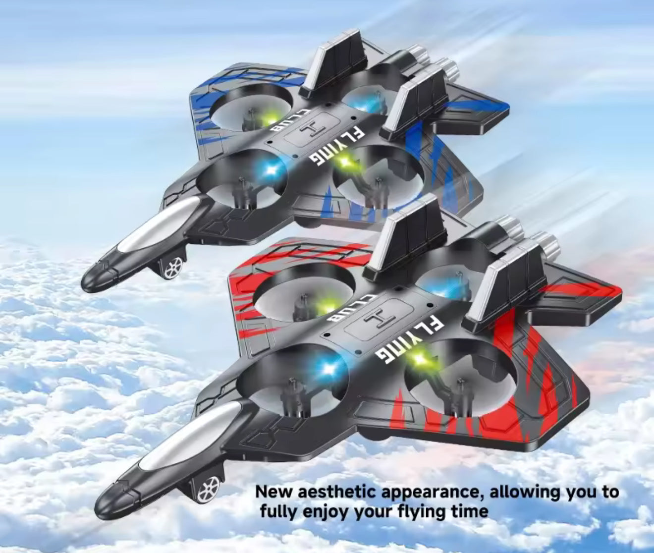 Jet Fighter RC Drone met Afstandsbediening – LED Verlichting & 360° Stunts